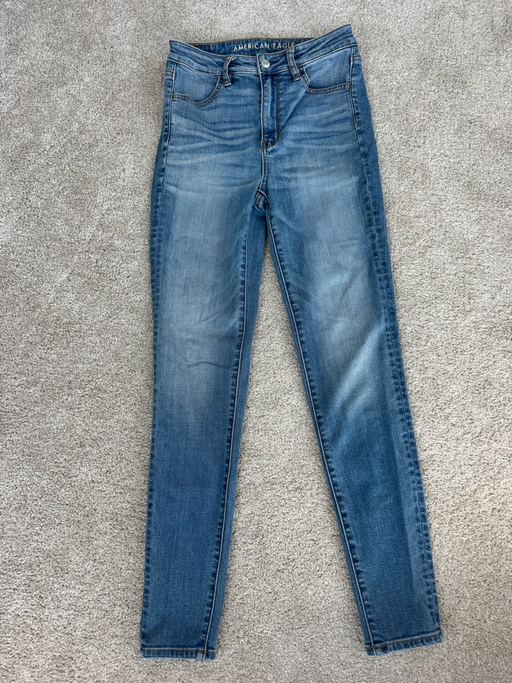 American Eagle Outfitters Blue High-Rise Skinny Jeans Jegging 4